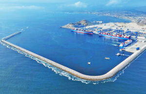 Deep-water port at Chancay, Peru, is majority-owned by China shipping company COSCO. Linked by rail to Brazil, it will cut shipping times for Latin America’s agricultural and mineral exports to China by a third. U.S. rulers are alarmed at Beijing’s challenge in their “backyard.”