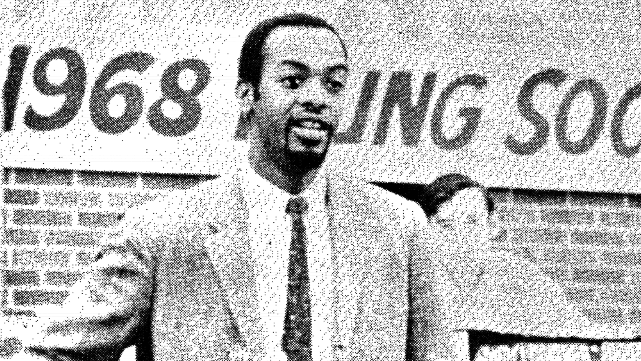 Musa speaking at 1968 Young Socialist Alliance convention held at the University of Illinois Circle campus in Chicago. He was a delegate from the YSA chapter in Ann Arbor, Michigan.