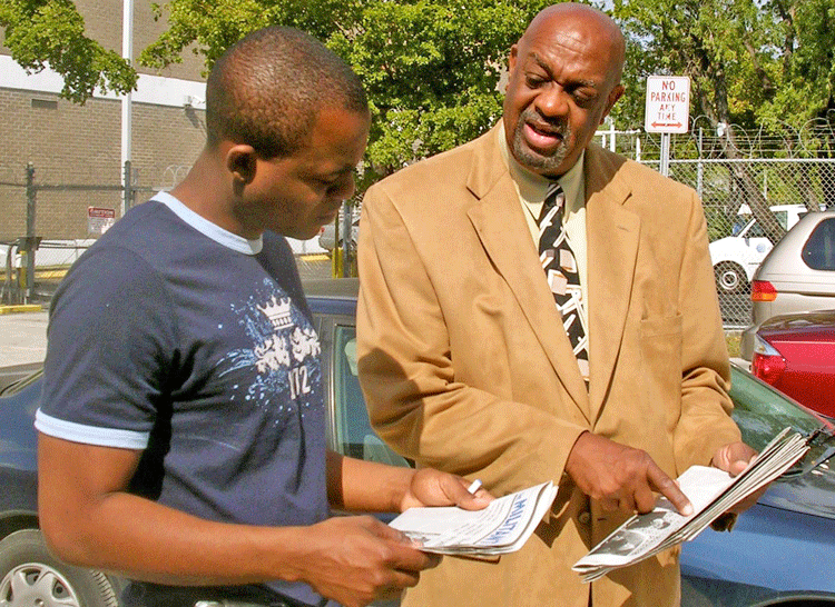 Omari Musa, Socialist Workers Party candidate for U.S. Congress in Florida, explains SWP program in 2008. He joined the party in 1969 and stood as an SWP candidate 19 times.