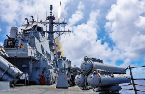 Live fire exercises by USS Higgins in Philippine Sea Sept. 1, part of “Exercise Pacific Vanguard 2025,” involving warships of Japan, Australia, New Zealand, South Korea and United States.