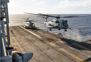 Helicopters on USS Iwo Jima in Caribbean Sept. 23. U.S. armada off Venezuela has blown up several boats, part of Washington’s drive to topple the government of Nicolás Maduro.