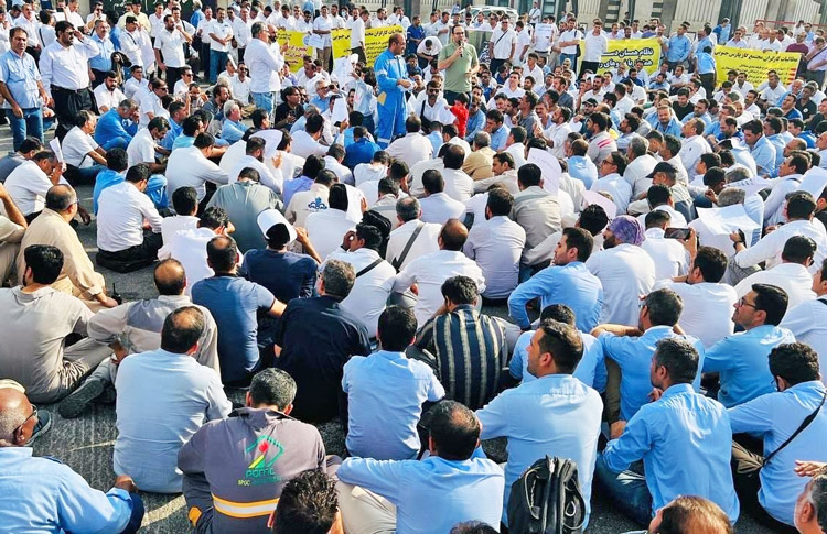 Nov. 4 protest and strike by workers in the South Pars gas field for higher wages, more humane work schedules. Dozens of labor actions and strikes are taking place every week in Iran.