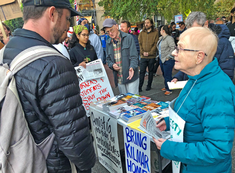 Members of the SWP sold 7 <i>Militant</i>  subscriptions at an anti-ICE demonstration in San Francisco Oct. 23. They raised demands to unite workers and strengthen the unions, “Stop ICE raids and deportations now!” and “Amnesty for all undocumented immigrants working in the U.S.”