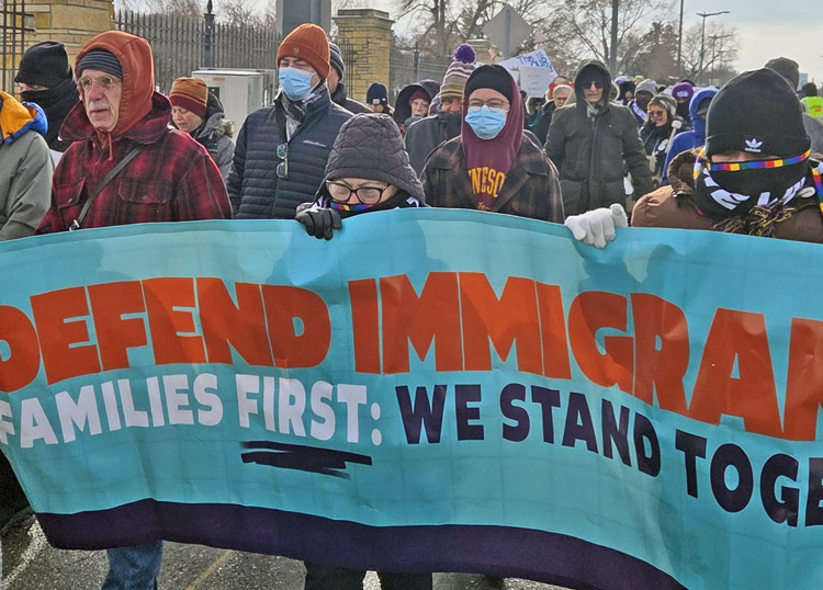 March at Minneapolis-St. Paul airport Dec. 3 protests government threats to Somali immigrants.