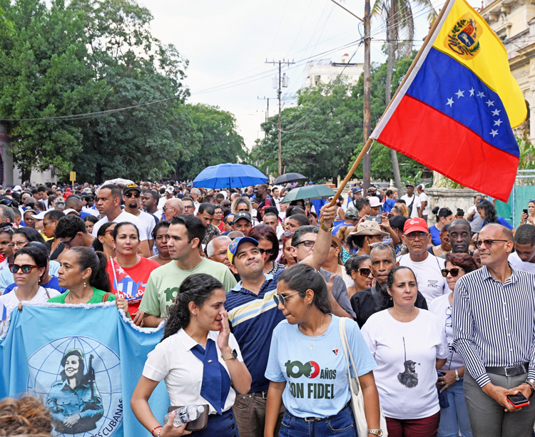 March in Havana Dec. 6 against Washington’s attacks on Venezuela’s sovereignty. Both Democratic and Republican administrations have tried to topple the Venezuelan government.