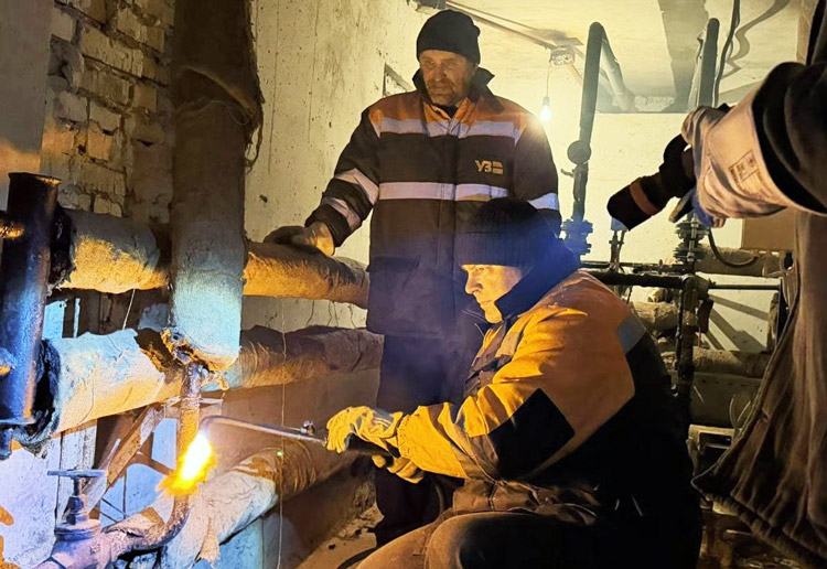 Rail and other maintenance workers came from across Ukraine to volunteer in Kyiv repairing heating and power facilities damaged by massive drone and missile assaults by Moscow.