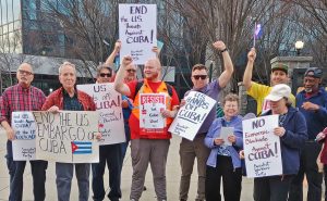 Protesta en Atlanta, 17 de febrero, auspiciada por Partido Socialista de los Trabajadores y Socialistas Democráticos de América exige “¡EE.UU. manos fuera de Cuba!”