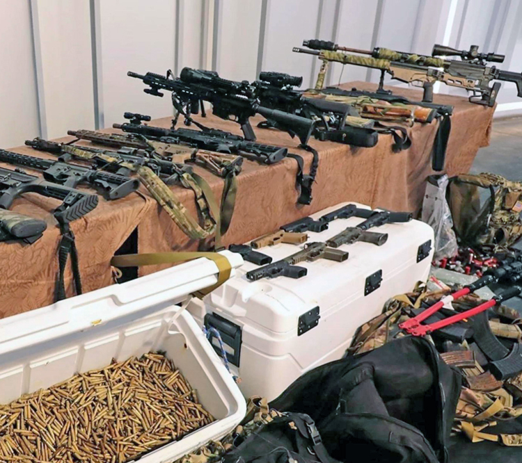 Weaponry Cuban border guards seized from counterrevolutionaries who sailed to Cuba from Florida and fired on the Cubans Feb. 25. Ten of the intruders were killed or captured.