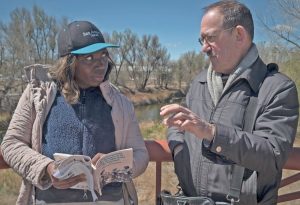 Joe Young, Communist League candidate for Quebec National Assembly, brings solidarity to JBS striker Aveline Joseph in Greeley, Colorado, April 2, introduces the Militant, books.
