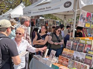 Pathfinder booth at Los Angeles Times Festival of Books April 18-19 attracted many looking for answers to today’s wars, economic crises — with sales of 415 books, 107 Militant subscriptions.