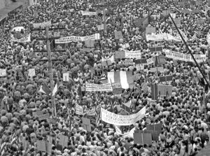 The Second Declaration of Havana, delivered by Fidel Castro, was adopted by mass assemblies of workers, peasants across Cuba. In Santiago de Cuba, above, 100,000 marched Feb. 10, 1962.