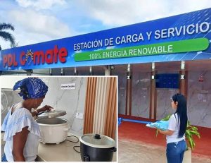 Solar-powered charging station, or “solinera,” in Santa Clara, Cuba, the first of its kind in the country, provides free power to workers facing blackouts caused by Washington’s oil blockade.
