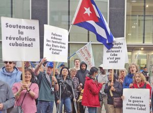 Some 45 people demonstrated outside U.S. Consulate in Montreal May 31 demanding, “No to war against Cuba!” and “End the criminal U.S. blockade against Cuba!” Other actions took place in Washington, D.C., June 2, and elsewhere over the past month.