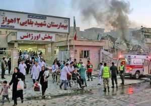 Hospital in Ahvaz, next to military facility hit by U.S. strike. Working people in Iran are resisting anti-worker actions of regime in Tehran, while confronting impact of U.S. imperialist war.