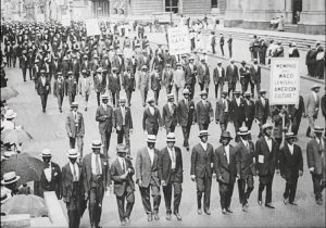 “Silent Parade” of 10,000 African Americans marched in New York City July 28, 1917, organized by the NAACP to protest anti-Black violence and lynching in East St. Louis.