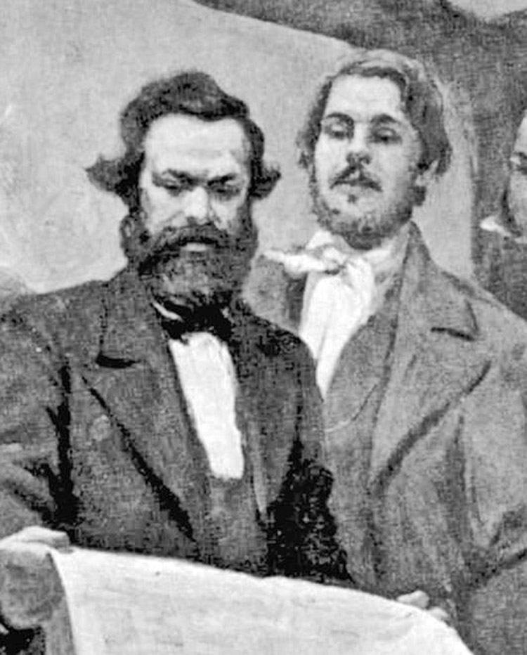 Karl Marx, à gauche, et Friedrich Engels, dirigeants fondateurs du mouvement communiste, en 1848. « Le communisme n’est pas une doctrine, mais un mouvement », avait écrit Engels l’année précédente. « Il ne part pas de principes, mais des faits. »