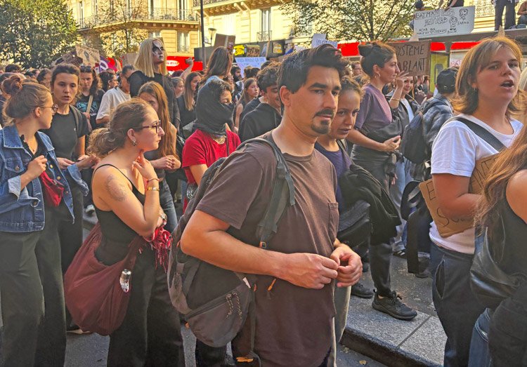 Almost half a million students, teachers, unions demonstrated across France Oct. 6, above, in Paris. Popular protests have spread, targeting gov’t austerity drive wreaking havoc on schools.
